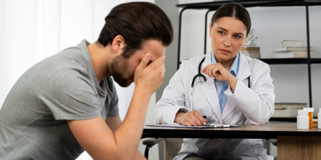 Doctor Explaining Impact of Excessive Alcohol on the body