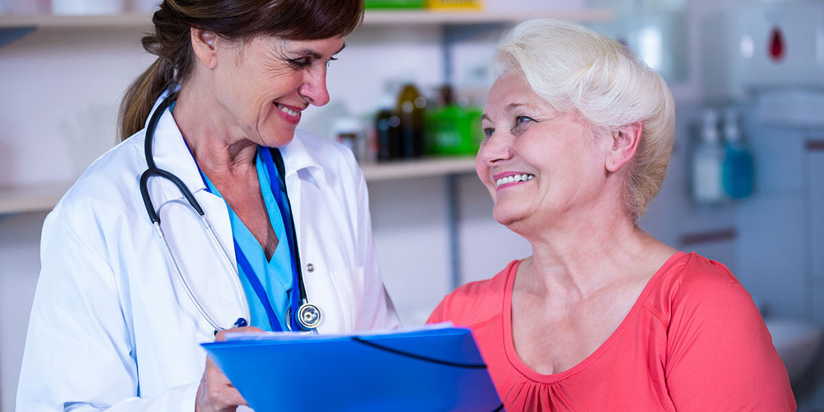 Patient consulting a doctor