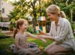 Parent applying insect repellent to a child before outdoor play to prevent mosquito bites.
